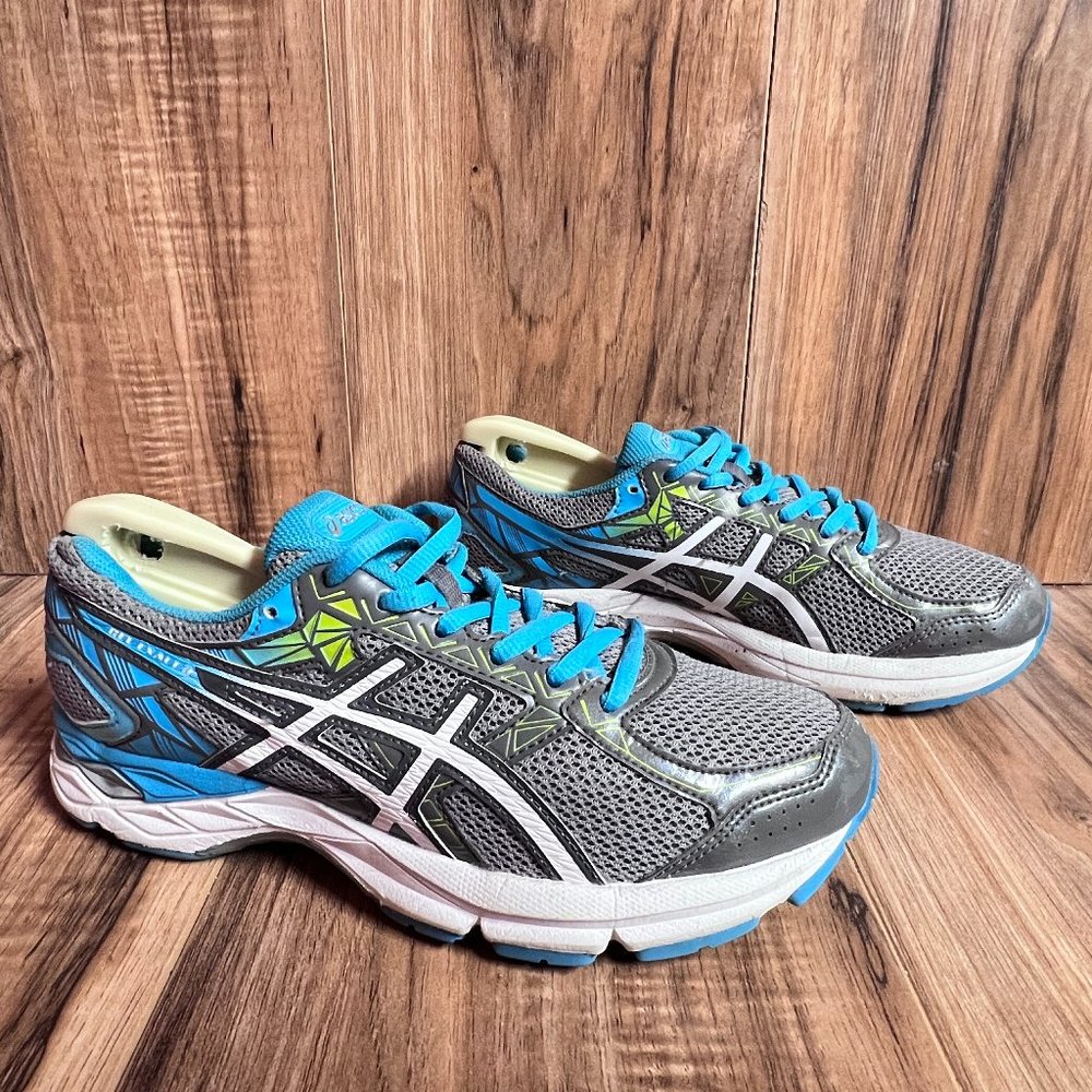 Asics Gel Exalt 3 Womens Running Shoes Grey Blue Duomax T666N EUC Size 6.5